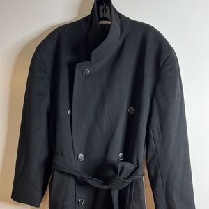 Mens Hugo Boss Sz 38R Saks Fifth Avenue Loro Piana Virgin Wool Cashmere Coat